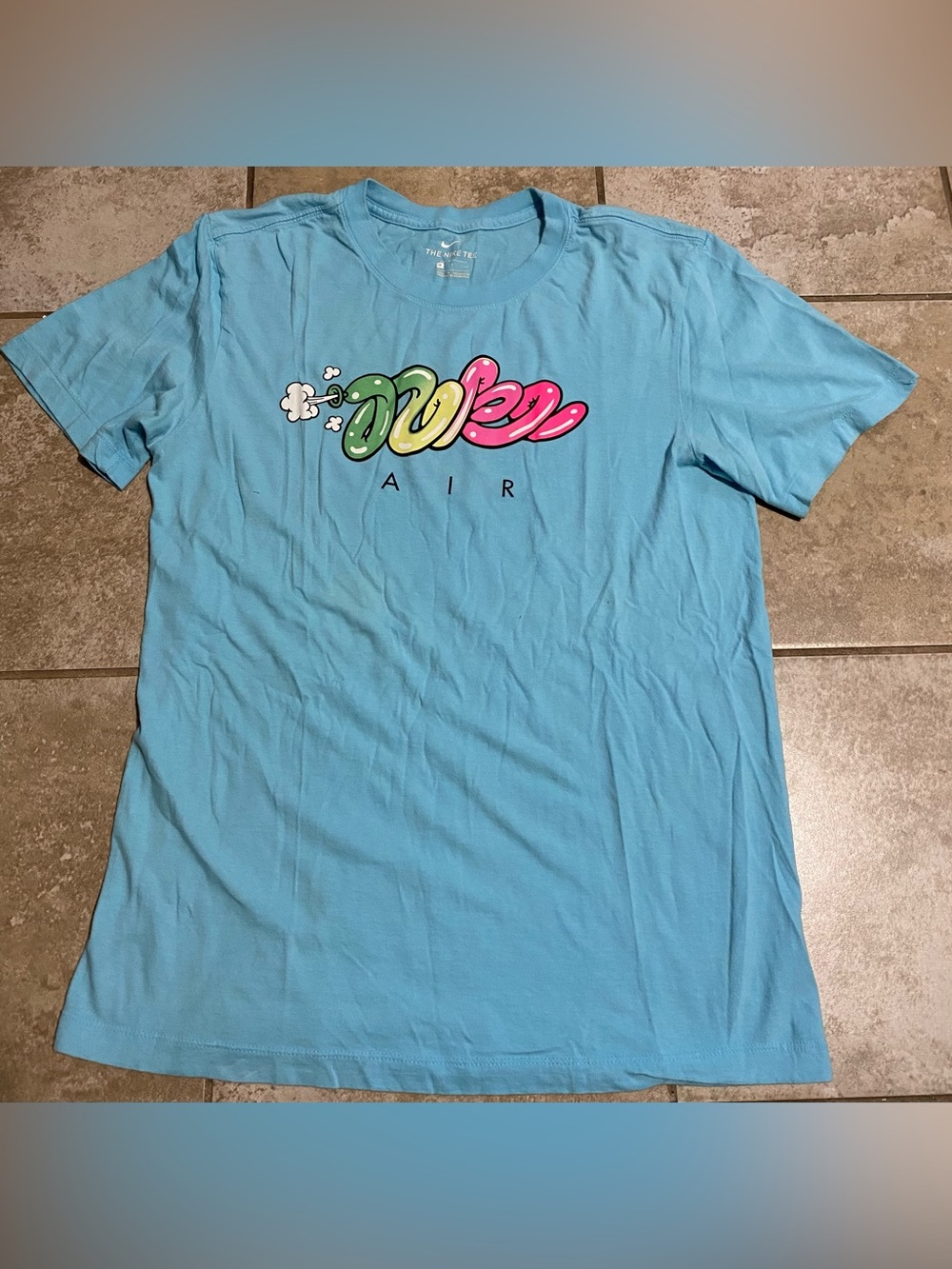 Nike Air Balloon Graphic Short Sleeve T-Shirt - Sky Blue - Size S